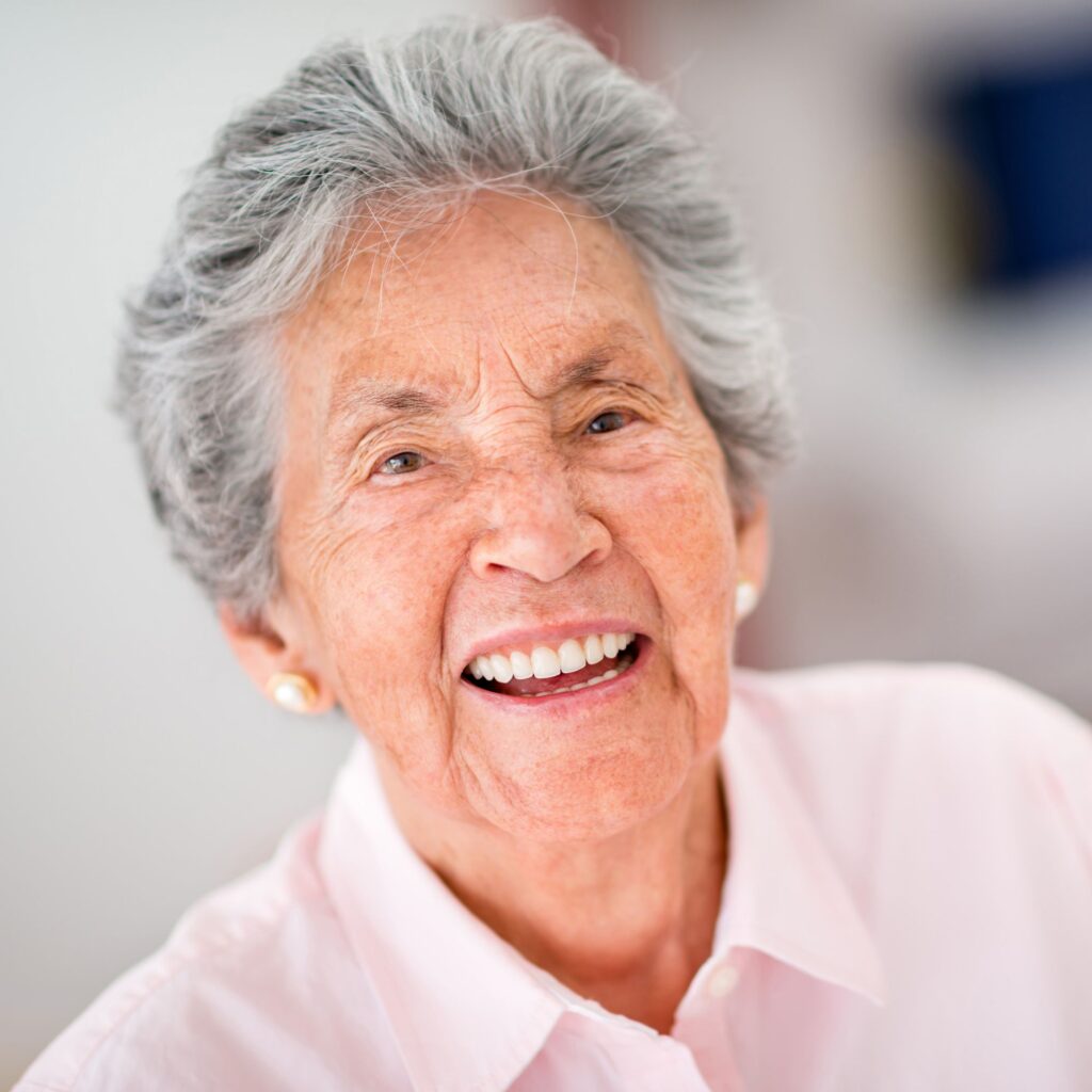 smiling elderly lady