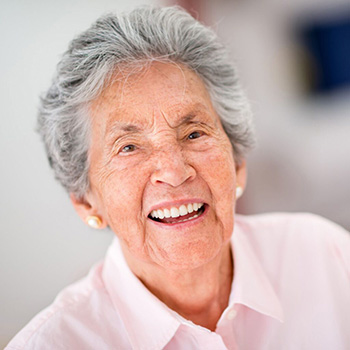 elderly lady smiling